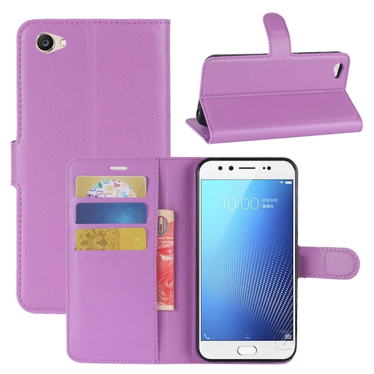 For Vivo X9s Litchi Texture Horizontal Flip Leather Case with Holder & Card Slots & Wallet