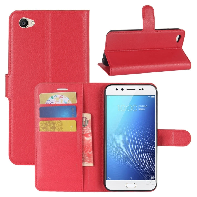 For Vivo X9s Litchi Texture Horizontal Flip Leather Case with Holder & Card Slots & Wallet