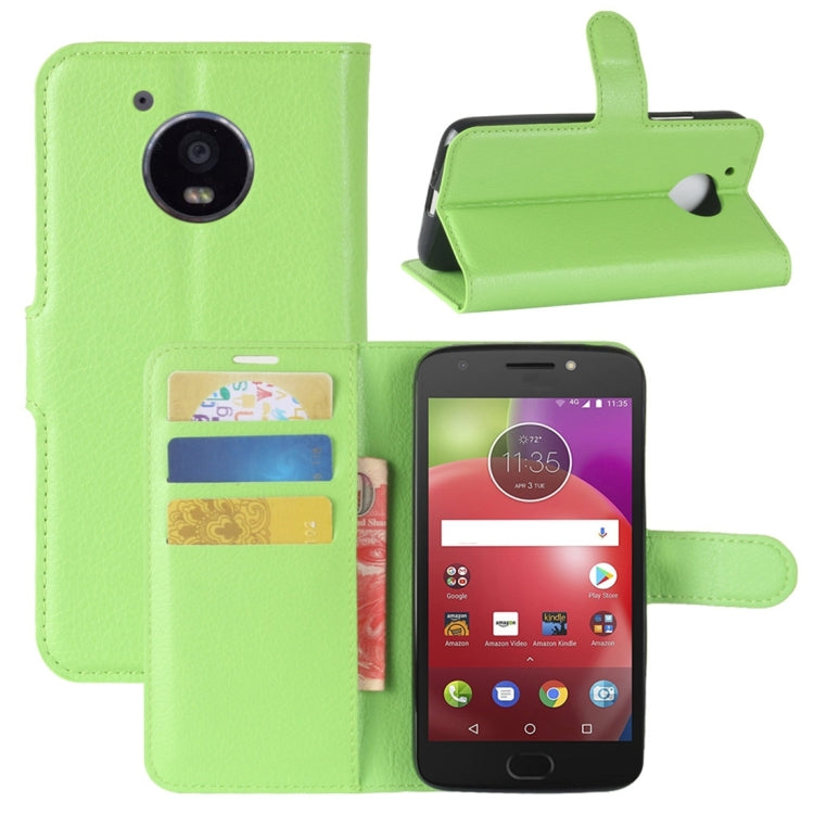 For Motorola Moto E4 (US Version) Litchi Texture Horizontal Flip Leather Case with Holder & Card Slots & Wallet