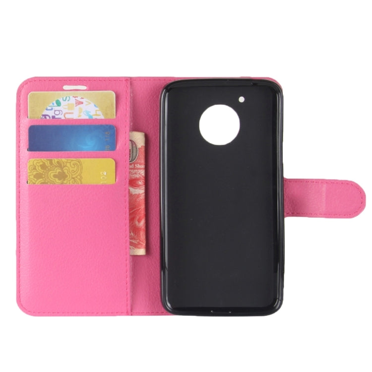 For Motorola Moto E4 (US Version) Litchi Texture Horizontal Flip Leather Case with Holder & Card Slots & Wallet