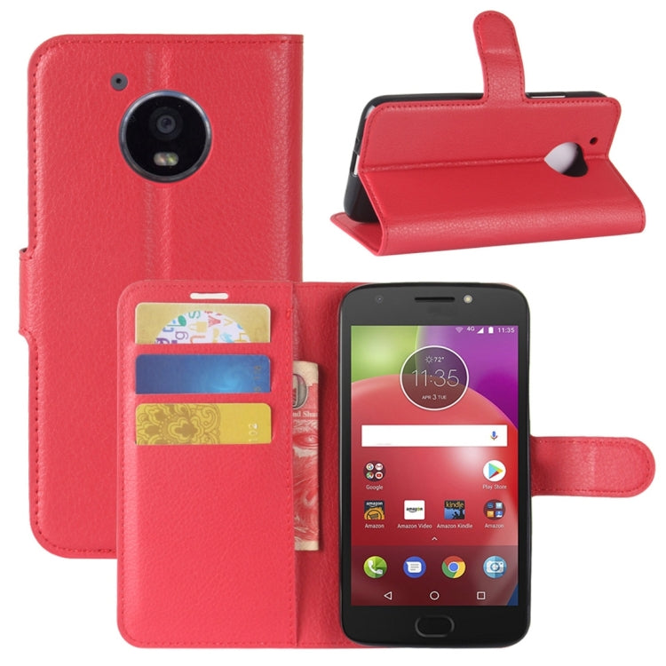 For Motorola Moto E4 (US Version) Litchi Texture Horizontal Flip Leather Case with Holder & Card Slots & Wallet
