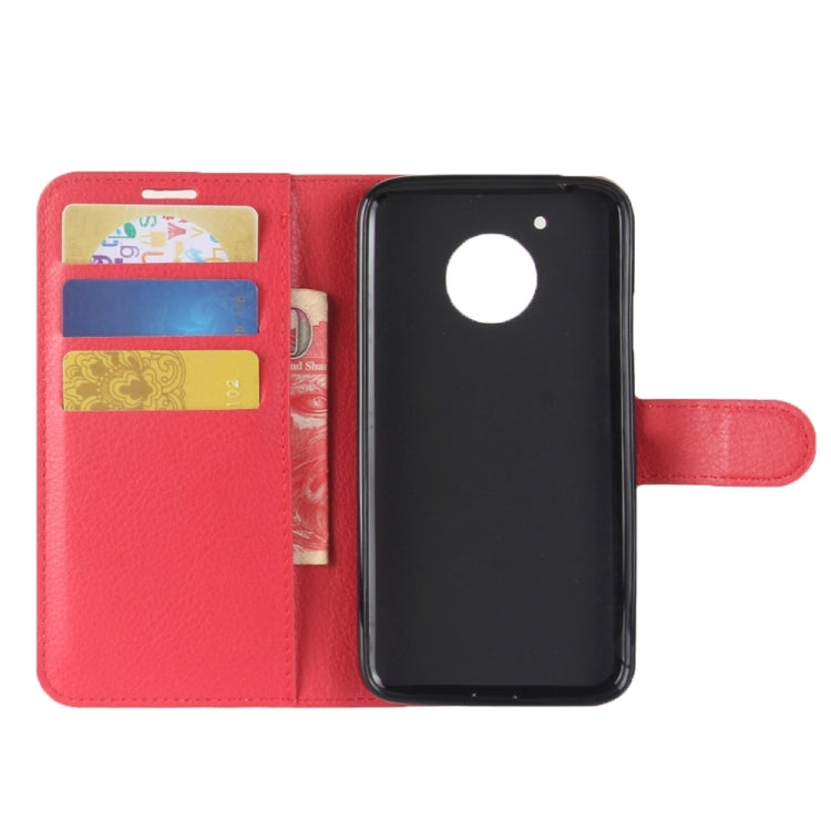 For Motorola Moto E4 (US Version) Litchi Texture Horizontal Flip Leather Case with Holder & Card Slots & Wallet