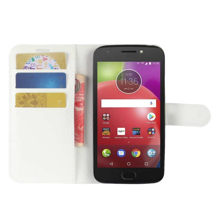 For Motorola Moto E4 (US Version) Litchi Texture Horizontal Flip Leather Case with Holder & Card Slots & Wallet