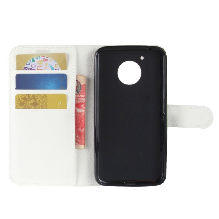 For Motorola Moto E4 (US Version) Litchi Texture Horizontal Flip Leather Case with Holder & Card Slots & Wallet