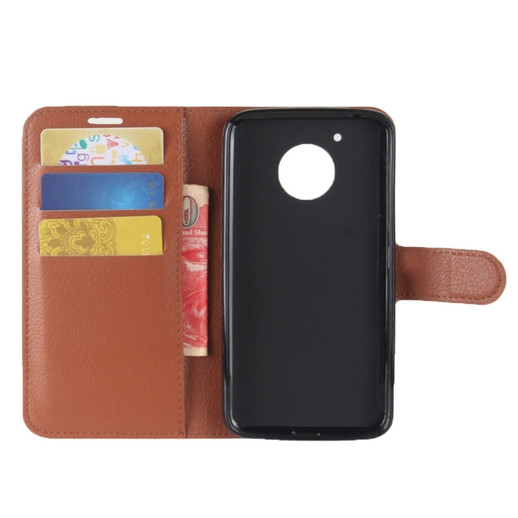 For Motorola Moto E4 (US Version) Litchi Texture Horizontal Flip Leather Case with Holder & Card Slots & Wallet