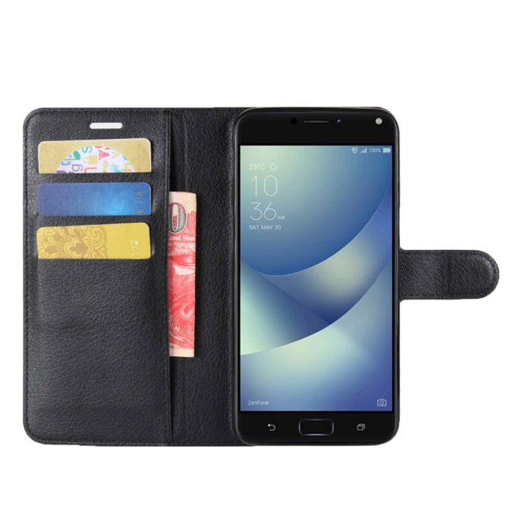 For Asus Zenfone 4 Max ZC554KL Litchi Texture Horizontal Flip Leather Case with Holder & Card Slots & Wallet