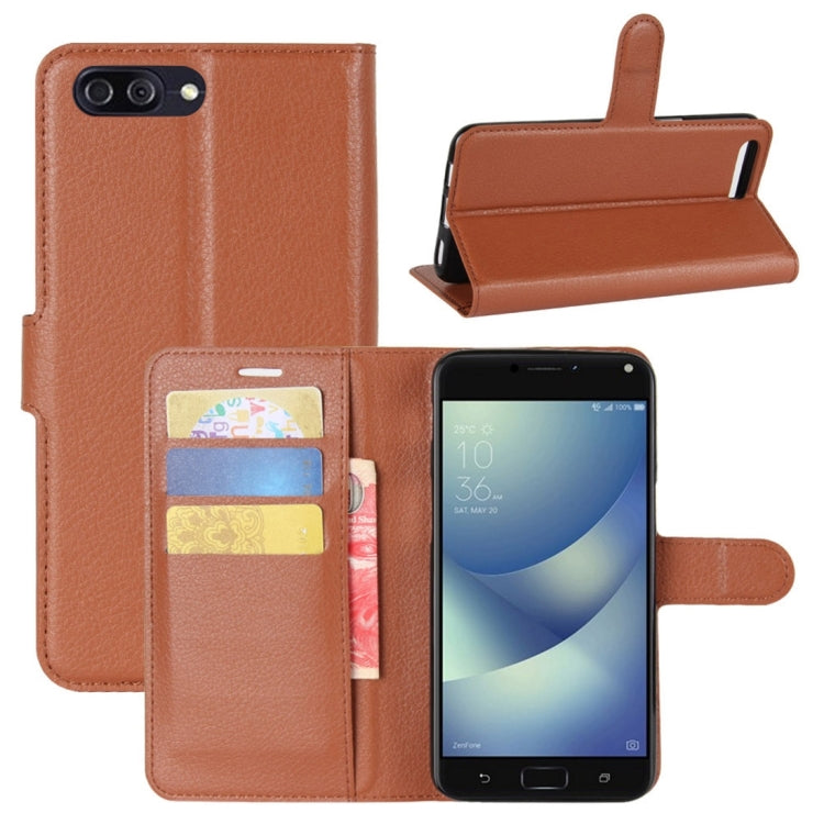 For Asus Zenfone 4 Max ZC554KL Litchi Texture Horizontal Flip Leather Case with Holder & Card Slots & Wallet