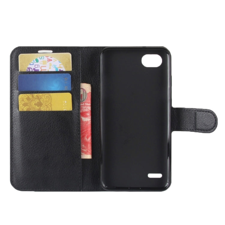 For LG Q6 Litchi Texture Horizontal Flip Leather Case with Holder & Card Slots & Wallet