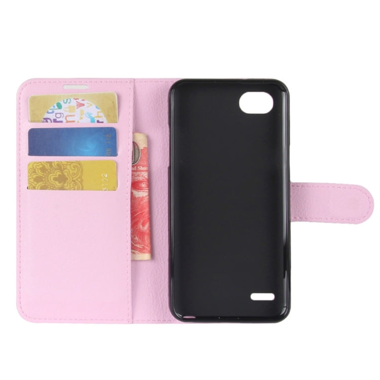 For LG Q6 Litchi Texture Horizontal Flip Leather Case with Holder & Card Slots & Wallet