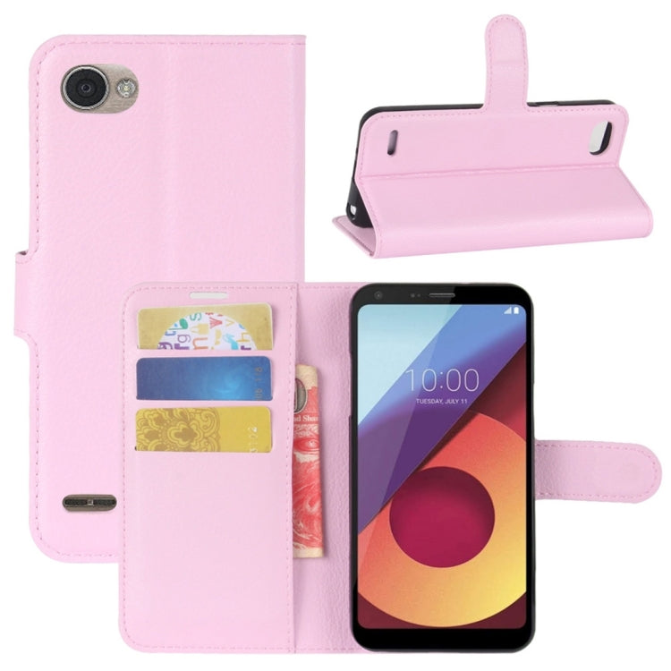 For LG Q6 Litchi Texture Horizontal Flip Leather Case with Holder & Card Slots & Wallet