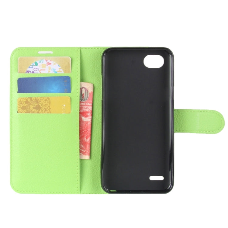For LG Q6 Litchi Texture Horizontal Flip Leather Case with Holder & Card Slots & Wallet