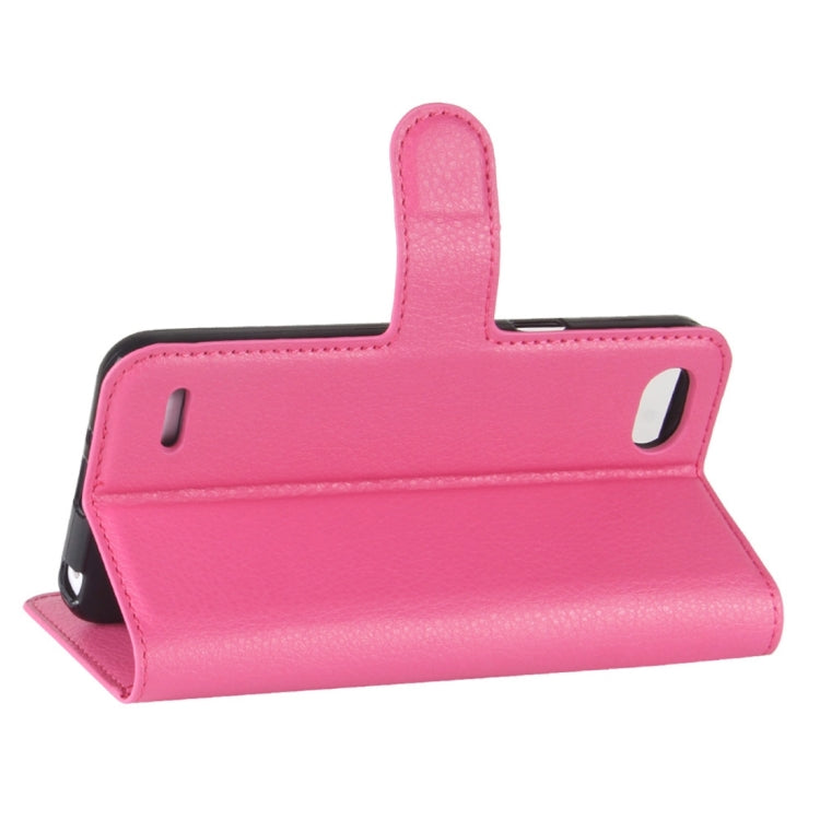 For LG Q6 Litchi Texture Horizontal Flip Leather Case with Holder & Card Slots & Wallet