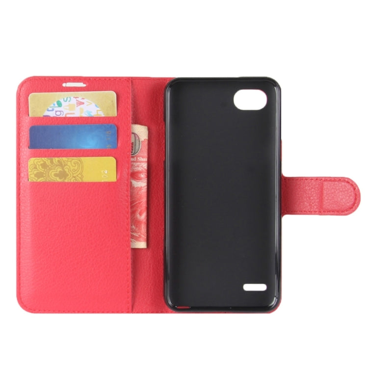 For LG Q6 Litchi Texture Horizontal Flip Leather Case with Holder & Card Slots & Wallet