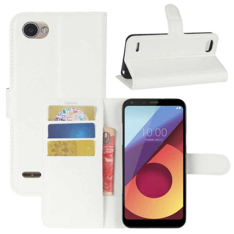 For LG Q6 Litchi Texture Horizontal Flip Leather Case with Holder & Card Slots & Wallet