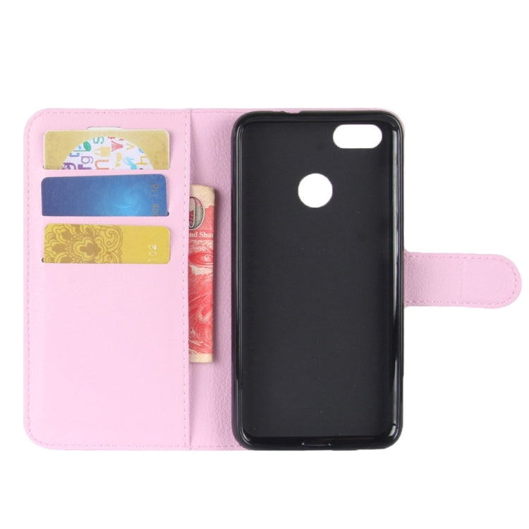 For Huawei Enjoy 7 Litchi Texture Horizontal Flip Leather Case with Holder & Card Slots & Wallet
