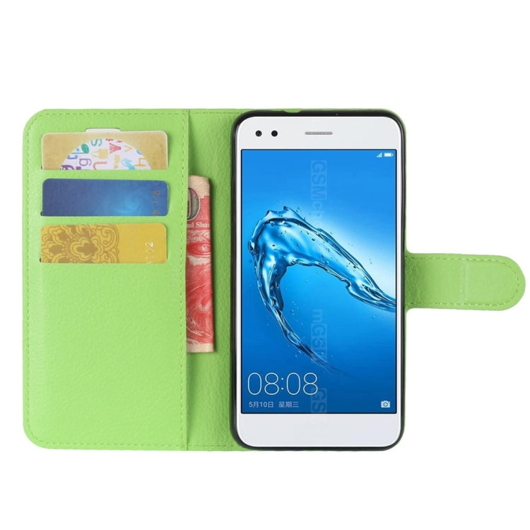 For Huawei Enjoy 7 Litchi Texture Horizontal Flip Leather Case with Holder & Card Slots & Wallet