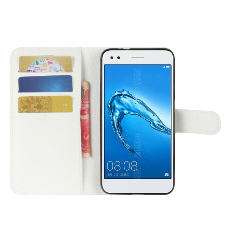 For Huawei Enjoy 7 Litchi Texture Horizontal Flip Leather Case with Holder & Card Slots & Wallet