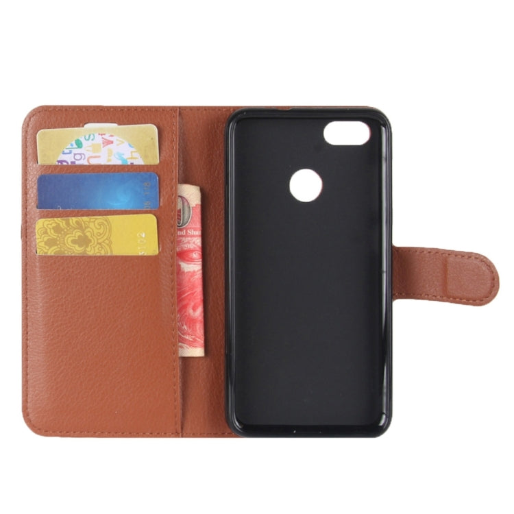 For Huawei Enjoy 7 Litchi Texture Horizontal Flip Leather Case with Holder & Card Slots & Wallet
