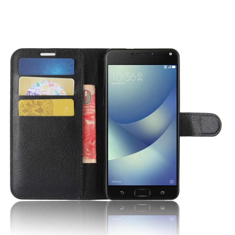 For Asus Zenfone 4 Max (ZC520KL) Litchi Texture Horizontal Flip Leather Case with Holder & Card Slots & Wallet