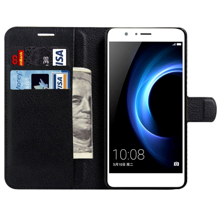 For Huawei Honor 8 Litchi Texture Horizontal Flip Leather Case with Magnetic Buckle & Holder & Card Slots & Wallet
