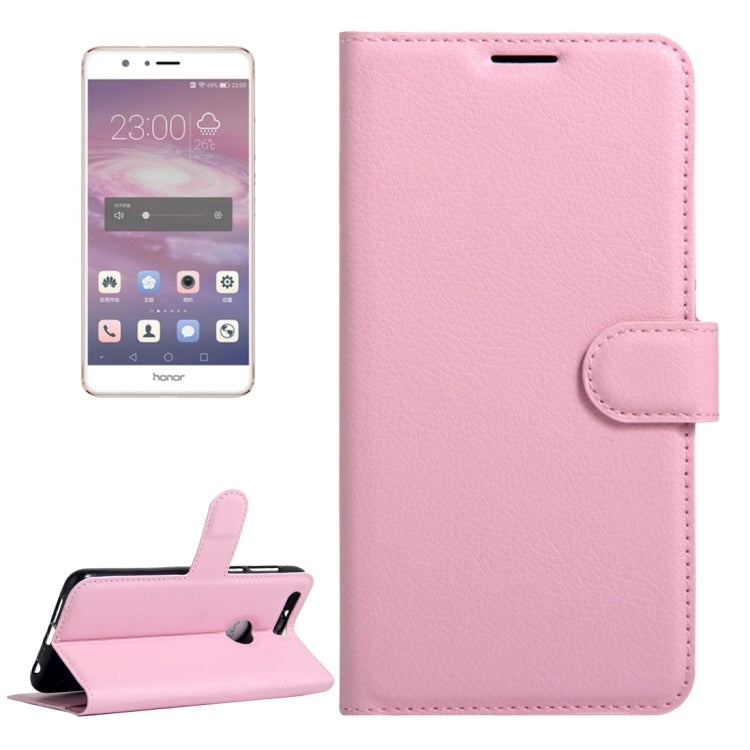 For Huawei Honor 8 Litchi Texture Horizontal Flip Leather Case with Magnetic Buckle & Holder & Card Slots & Wallet