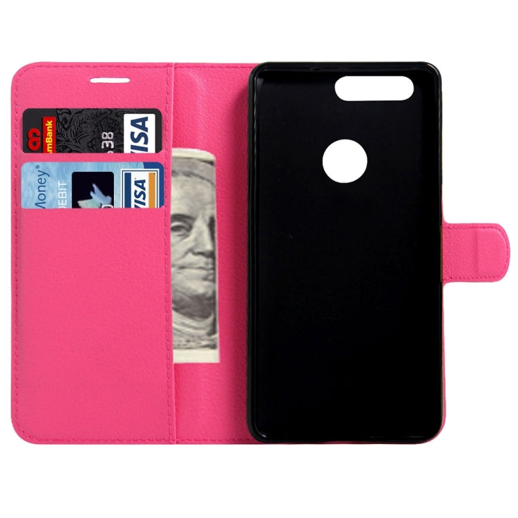 For Huawei Honor 8 Litchi Texture Horizontal Flip Leather Case with Magnetic Buckle & Holder & Card Slots & Wallet