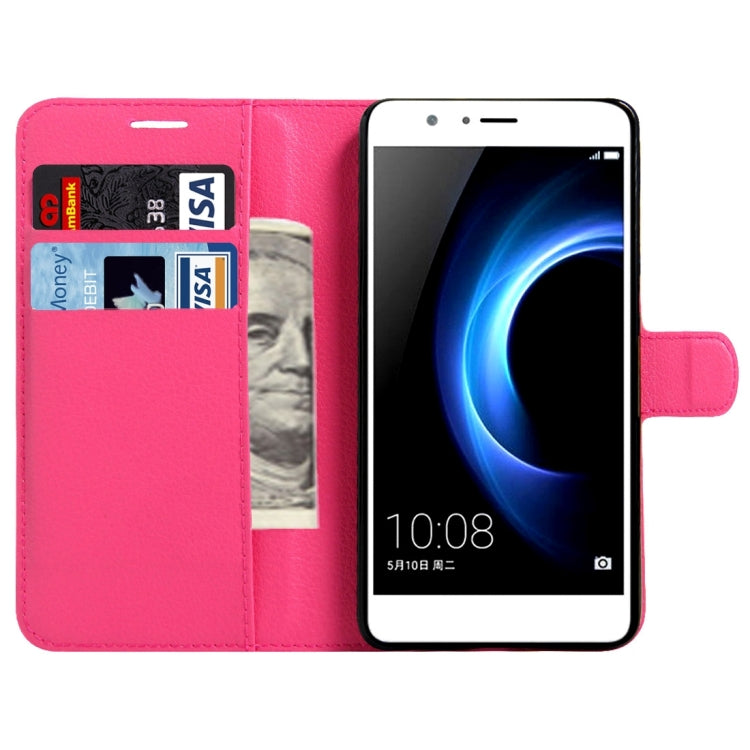 For Huawei Honor 8 Litchi Texture Horizontal Flip Leather Case with Magnetic Buckle & Holder & Card Slots & Wallet