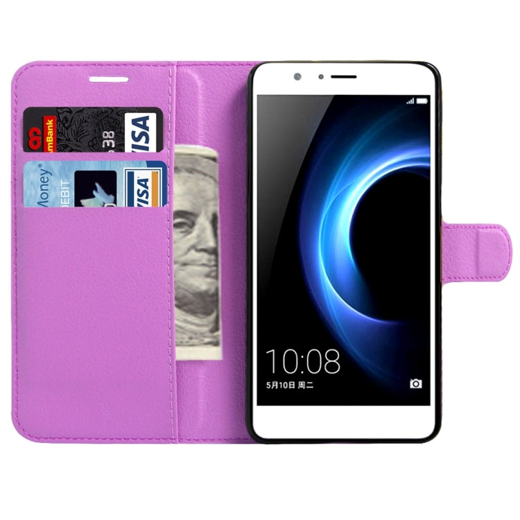 For Huawei Honor 8 Litchi Texture Horizontal Flip Leather Case with Magnetic Buckle & Holder & Card Slots & Wallet