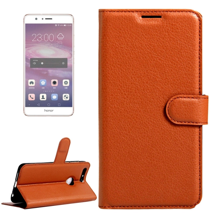 For Huawei Honor 8 Litchi Texture Horizontal Flip Leather Case with Magnetic Buckle & Holder & Card Slots & Wallet