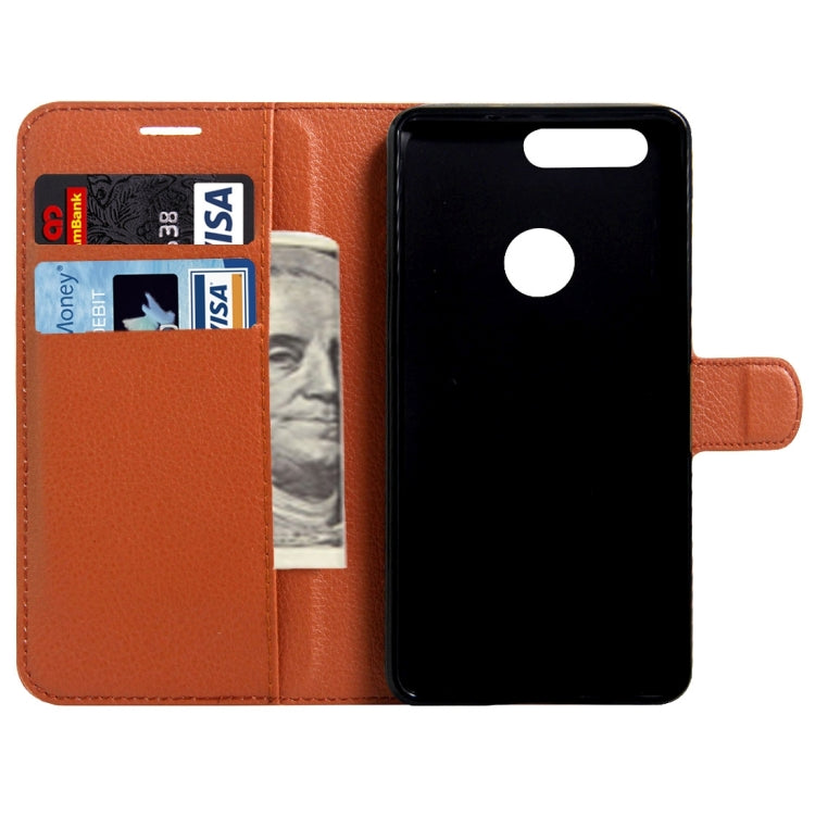 For Huawei Honor 8 Litchi Texture Horizontal Flip Leather Case with Magnetic Buckle & Holder & Card Slots & Wallet