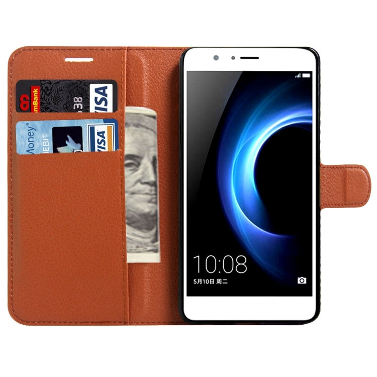 For Huawei Honor 8 Litchi Texture Horizontal Flip Leather Case with Magnetic Buckle & Holder & Card Slots & Wallet