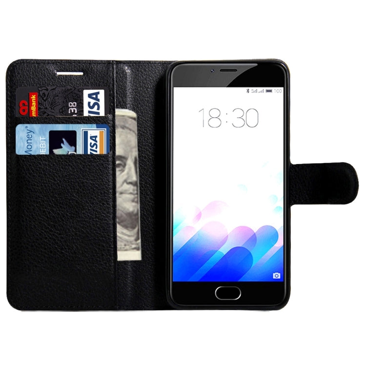 For Meizu M3 & M3S (MPH0054/MPH5883) Litchi Texture Horizontal Flip Leather Case with Magnetic Buckle & Holder & Card Slots & Wallet