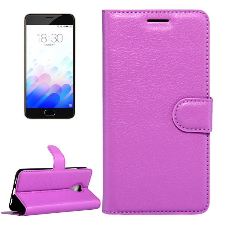For Meizu M3 & M3S (MPH0054/MPH5883) Litchi Texture Horizontal Flip Leather Case with Magnetic Buckle & Holder & Card Slots & Wallet