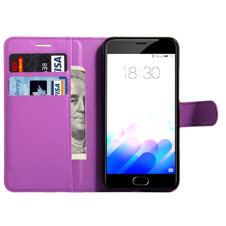 For Meizu M3 & M3S (MPH0054/MPH5883) Litchi Texture Horizontal Flip Leather Case with Magnetic Buckle & Holder & Card Slots & Wallet