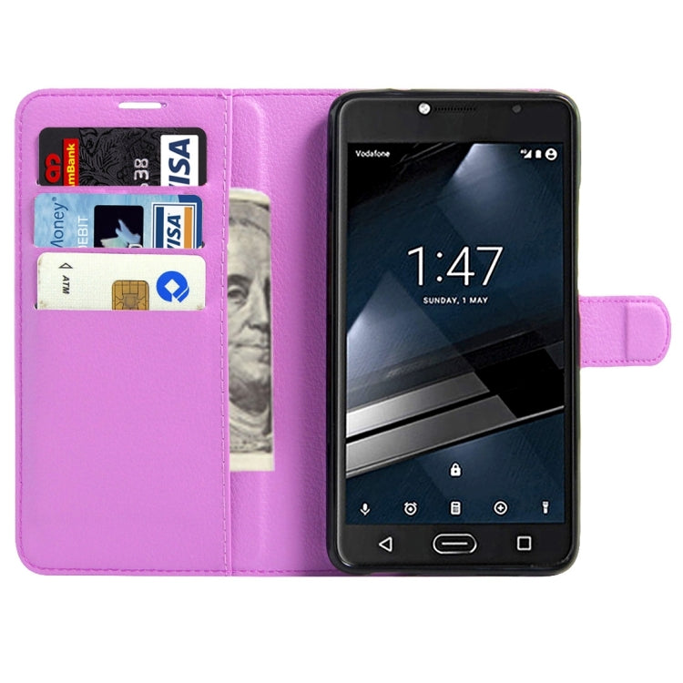 For Vodafone Smart Ultra 7 Litchi Texture Horizontal Flip Leather Case with Magnetic Buckle & Holder & Card Slots & Wallet