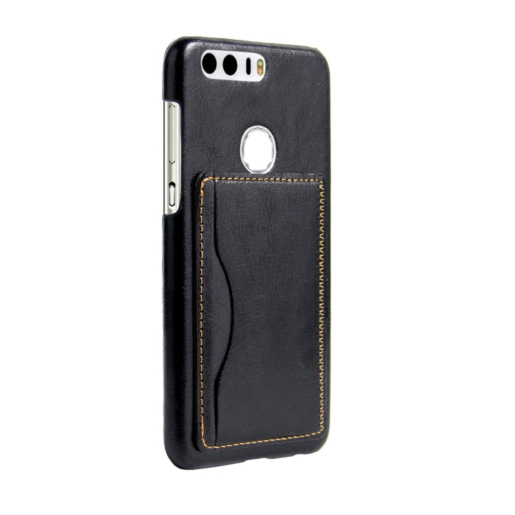 For Huawei Honor 8 Crazy Horse Texture Leather Case Back Cover Shell with Holder & Card Slots & Wallet