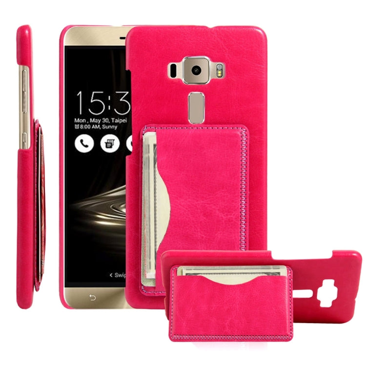 For ASUS ZenFone 3 / ZE552KL Crazy Horse Texture Leather Case Back Cover Shell with Holder & Card Slots & Wallet