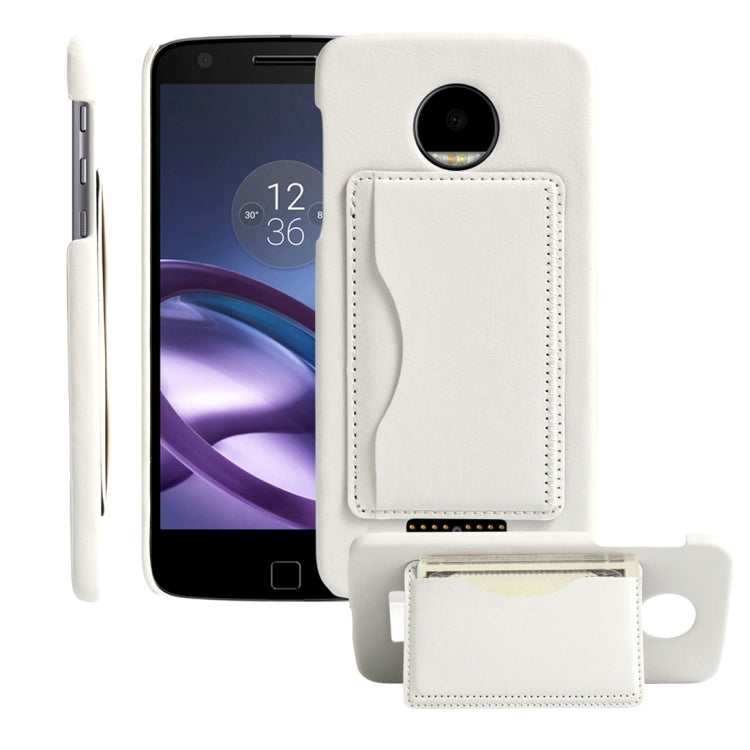 For Motorola Moto Z Crazy Horse Texture Leather Case Back Cover Shell with Holder & Card Slots & Wallet