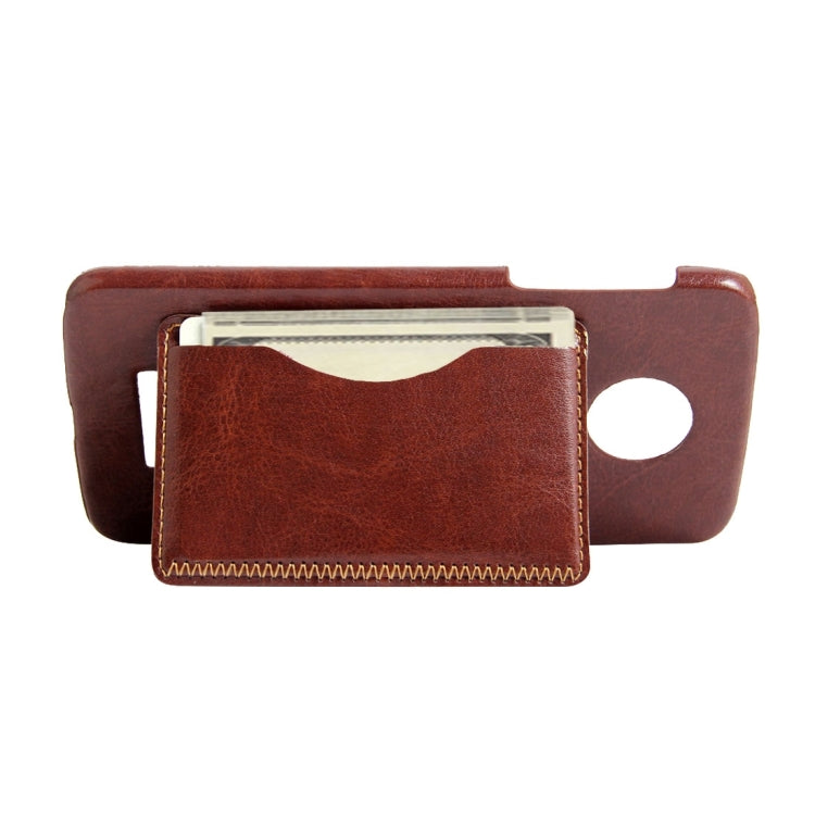 For Motorola Moto Z Crazy Horse Texture Leather Case Back Cover Shell with Holder & Card Slots & Wallet