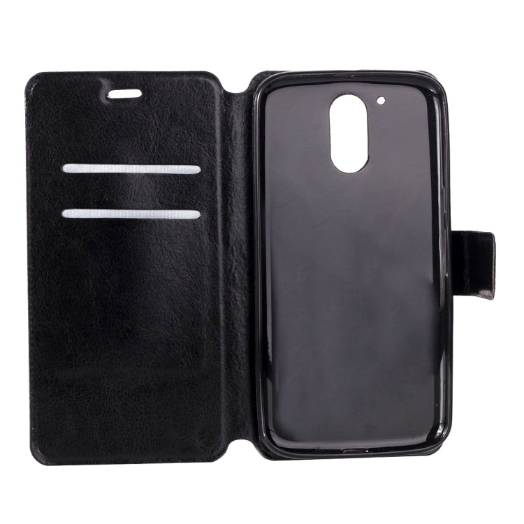 For Motorola Moto G4 Plus Crazy Horse Texture Horizontal Flip Leather Case with Holder & Card Slots