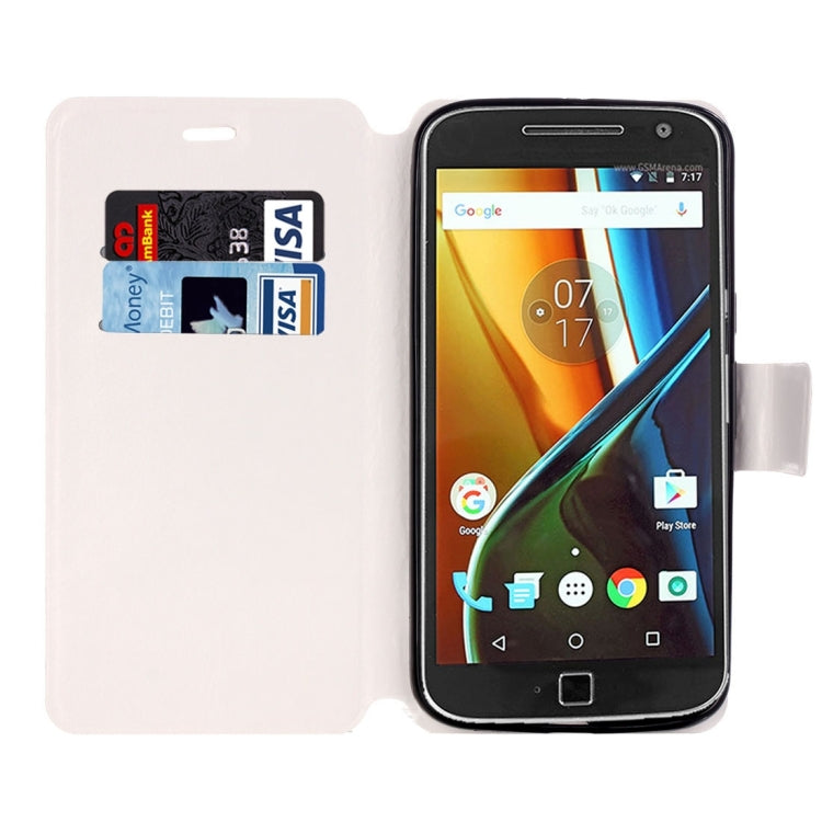 For Motorola Moto G4 Plus Crazy Horse Texture Horizontal Flip Leather Case with Holder & Card Slots