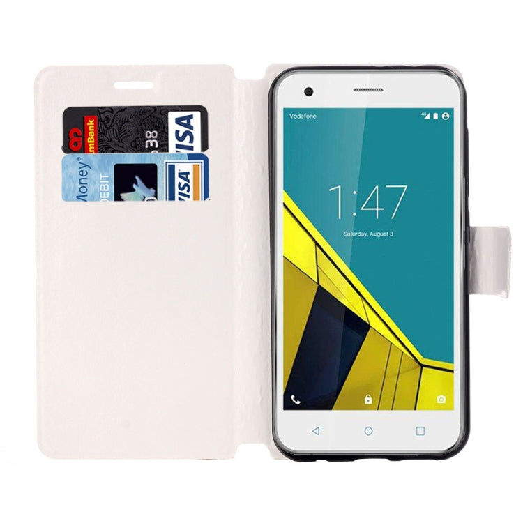 For Vodafone Smart Prime 7 Crazy Horse Texture Horizontal Flip Leather Case with Holder & Crad Slots