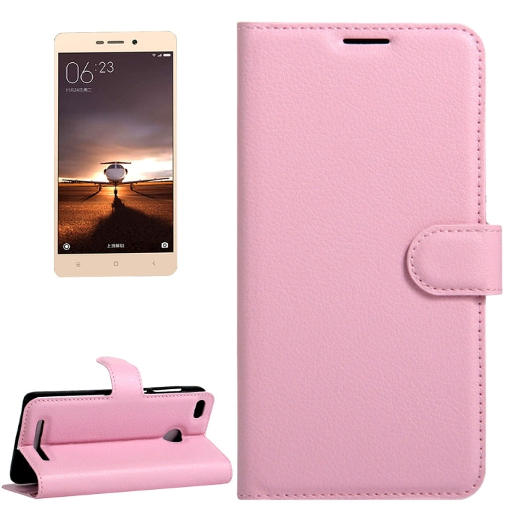 For Xiaomi Redmi 3 Pro Litchi Texture Horizontal Flip Leather Case with Magnetic Buckle & Holder & Card Slots & Wallet