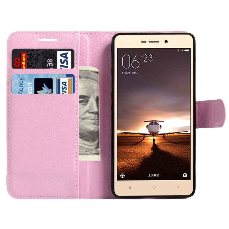 For Xiaomi Redmi 3 Pro Litchi Texture Horizontal Flip Leather Case with Magnetic Buckle & Holder & Card Slots & Wallet