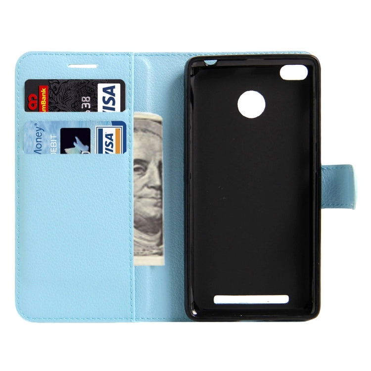 For Xiaomi Redmi 3 Pro Litchi Texture Horizontal Flip Leather Case with Magnetic Buckle & Holder & Card Slots & Wallet