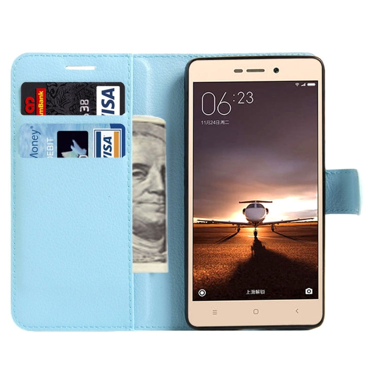 For Xiaomi Redmi 3 Pro Litchi Texture Horizontal Flip Leather Case with Magnetic Buckle & Holder & Card Slots & Wallet