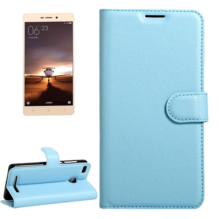 For Xiaomi Redmi 3 Pro Litchi Texture Horizontal Flip Leather Case with Magnetic Buckle & Holder & Card Slots & Wallet