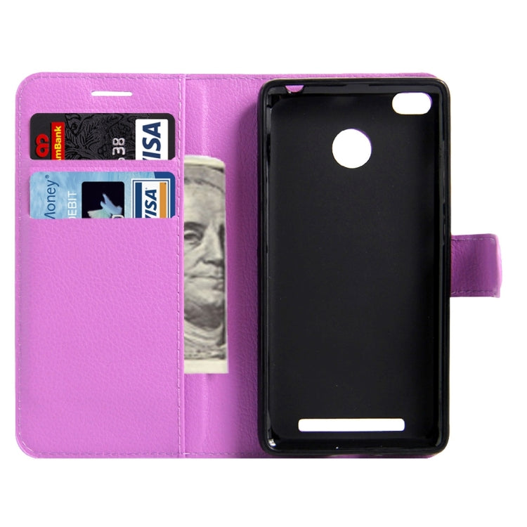 For Xiaomi Redmi 3 Pro Litchi Texture Horizontal Flip Leather Case with Magnetic Buckle & Holder & Card Slots & Wallet