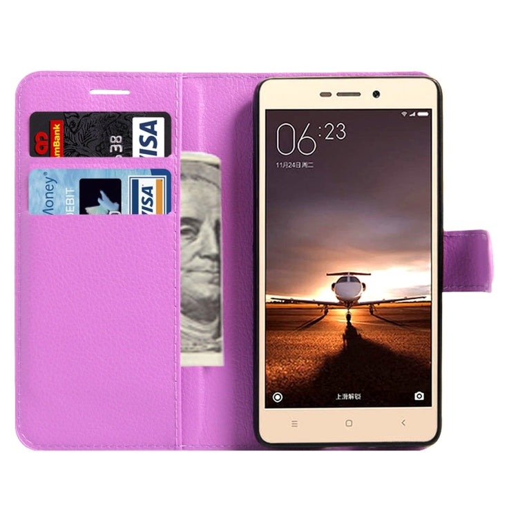 For Xiaomi Redmi 3 Pro Litchi Texture Horizontal Flip Leather Case with Magnetic Buckle & Holder & Card Slots & Wallet