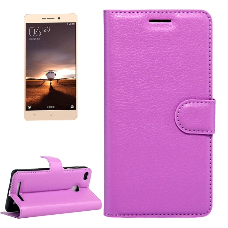 For Xiaomi Redmi 3 Pro Litchi Texture Horizontal Flip Leather Case with Magnetic Buckle & Holder & Card Slots & Wallet